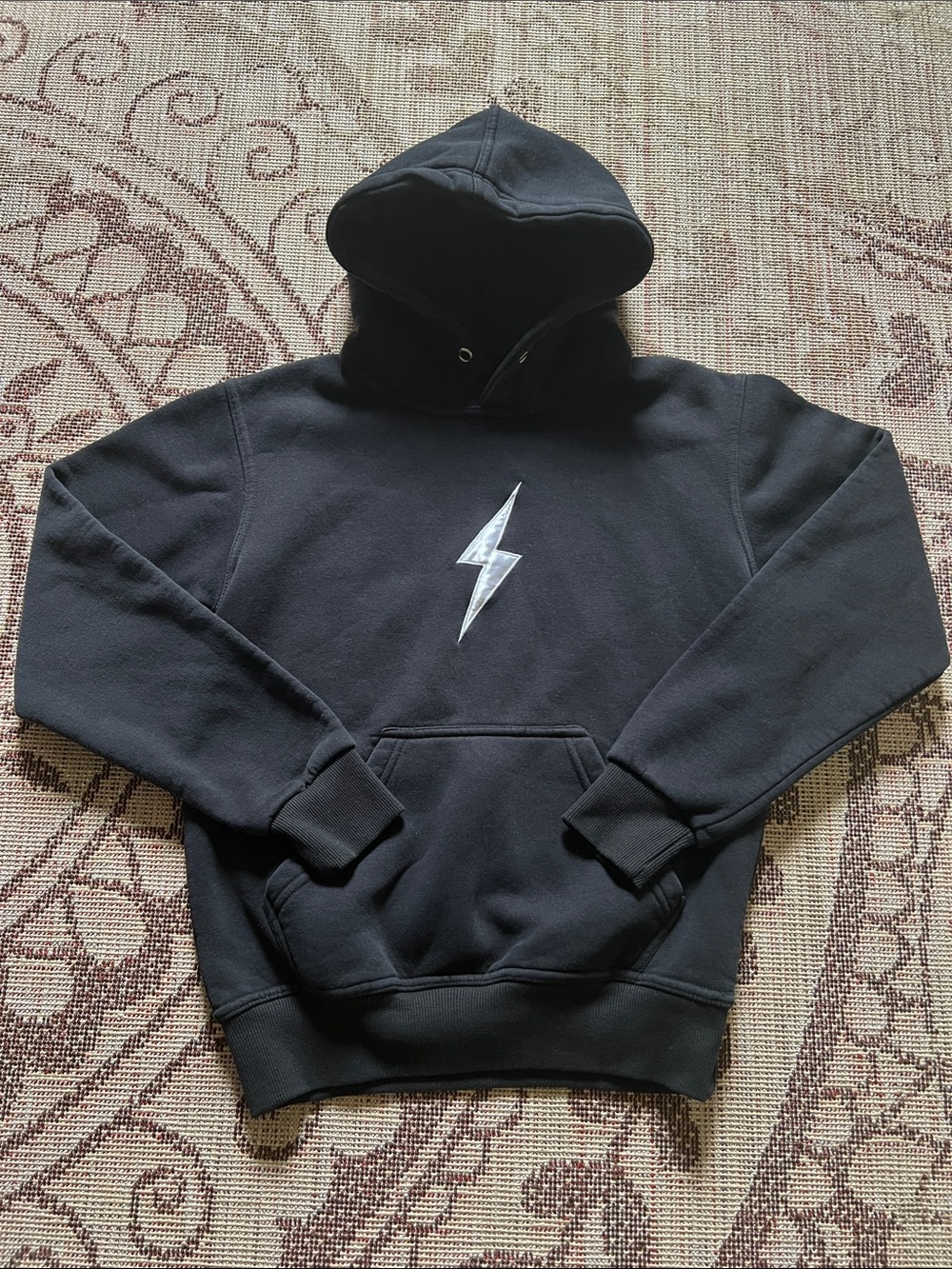 Bruce Bolt Black Lightning Bolt Pullover Hoodie